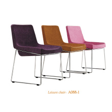 Metal Base Reception Room Leisure Fabric Single Chair